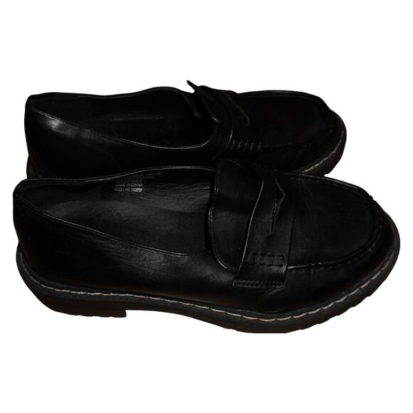 Torrid Chunky Lug Loafers Black Platform Slip-On Shoes Women’s 10 WW - Picture 4 of 12